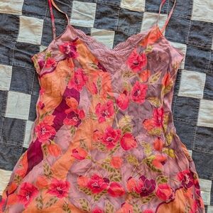 Victoria's Secret Purple and Pink Floral Lace Slip